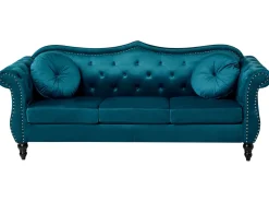 Sofasæt 5 personers SKIEN Velour Blågrøn