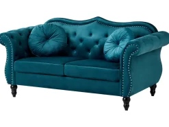 Sofasæt 5 personers SKIEN Velour Blågrøn