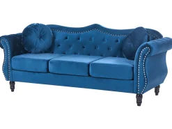 Sofasæt 5 personers SKIEN Velour Navy Blå