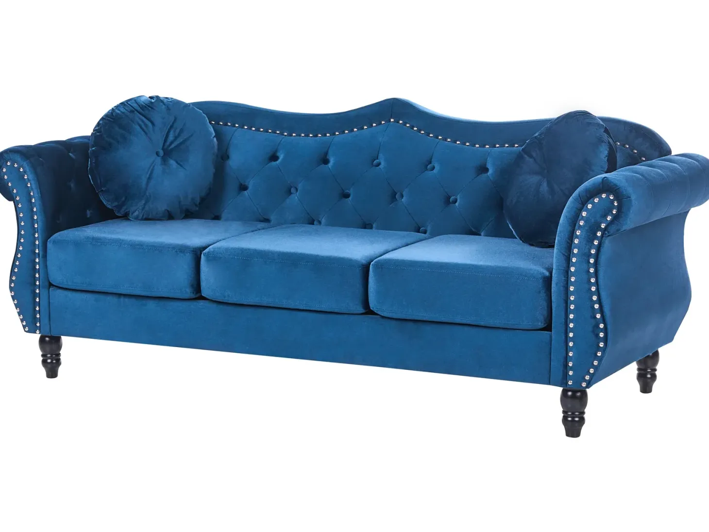 Sofasæt 5 personers SKIEN Velour Navy Blå