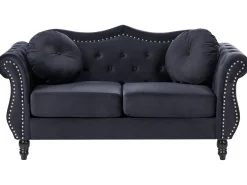 Sofasæt 5 personers SKIEN Velour Sort