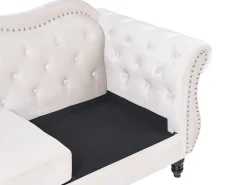 Sofasæt 5 personers SKIEN Velour Lys Beige