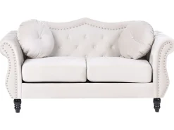 Sofasæt 5 personers SKIEN Velour Lys Beige