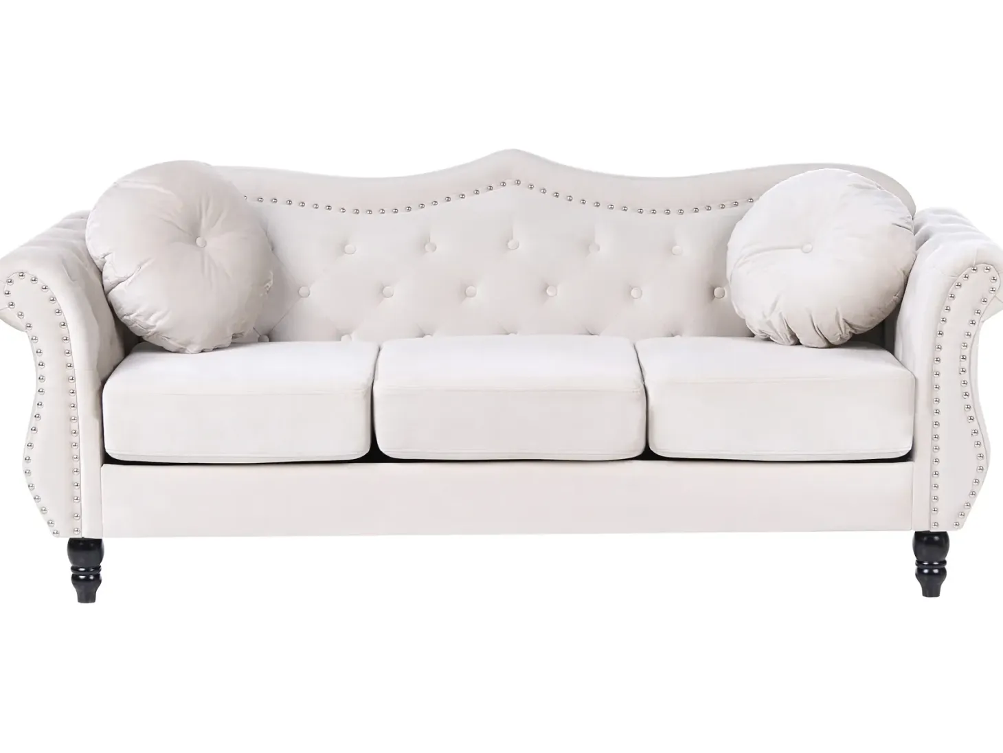 Sofasæt 5 personers SKIEN Velour Lys Beige