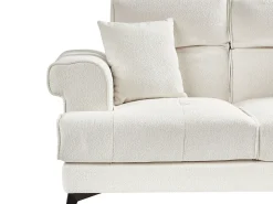 Sofasæt 5 personers SKIVE Boucle Hvid
