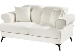 Sofasæt 5 personers SKIVE Boucle Hvid