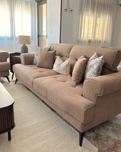 Sofasæt 5 personers SKIVE Lysebrun