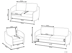 Sofasæt 6 personers TROSA Lys Beige