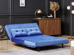 Sofasæt 3 personers VESTFOLD Velour Navy Blå