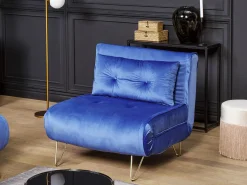 Sofasæt 3 personers VESTFOLD Velour Navy Blå
