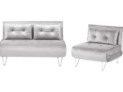 Sofasæt 3 personers VESTFOLD Velour Grå