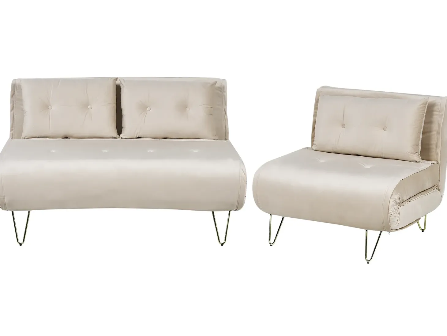 Sofasæt 3 personers VESTFOLD Velour Beige