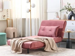 Sofasæt 3 personers VESTFOLD Velour Lyserød
