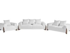 Sofasæt 6 personers VINLIDEN Boucle Hvid