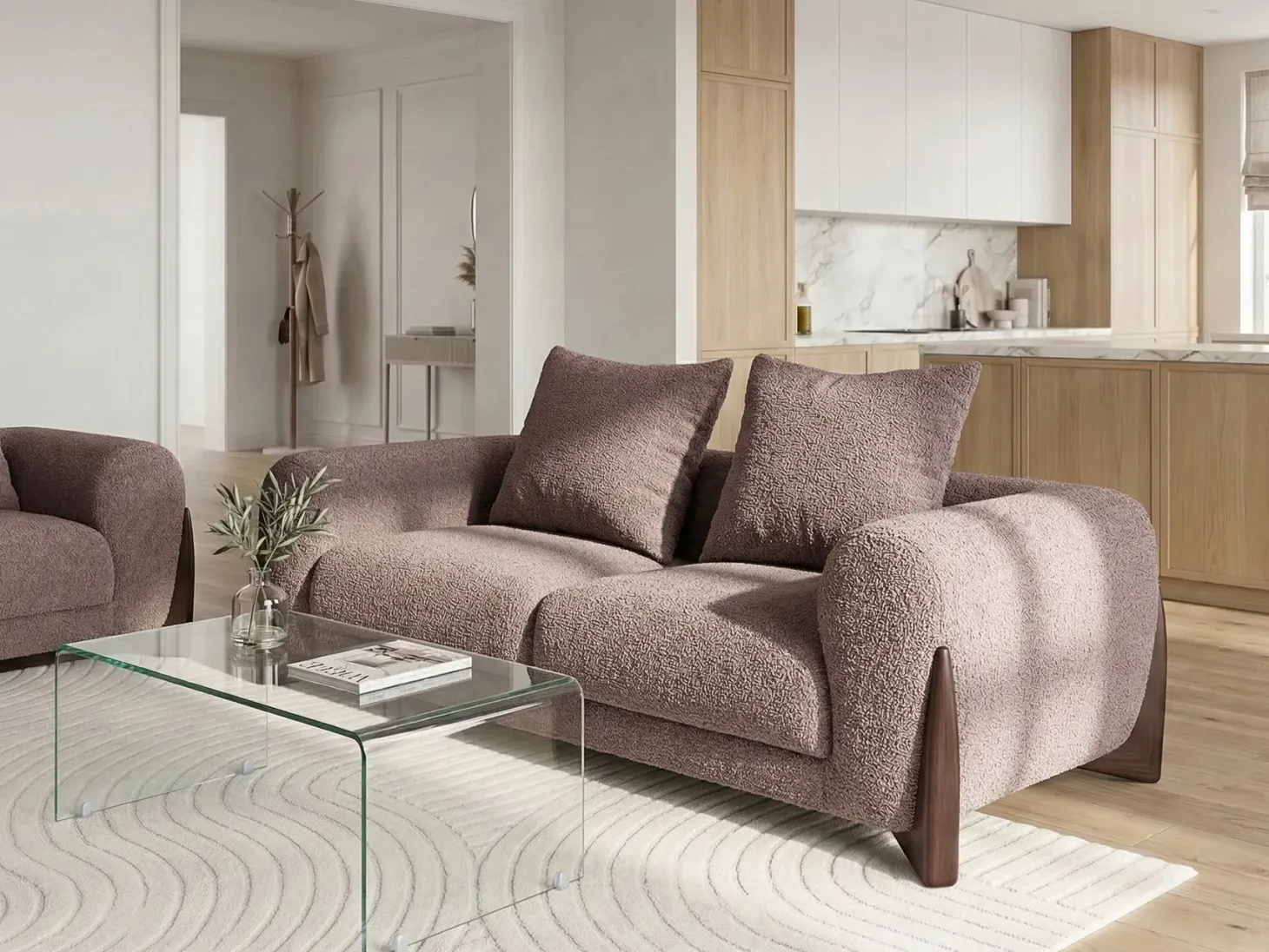 Sofasæt 6 personers VINLIDEN Boucle Brun