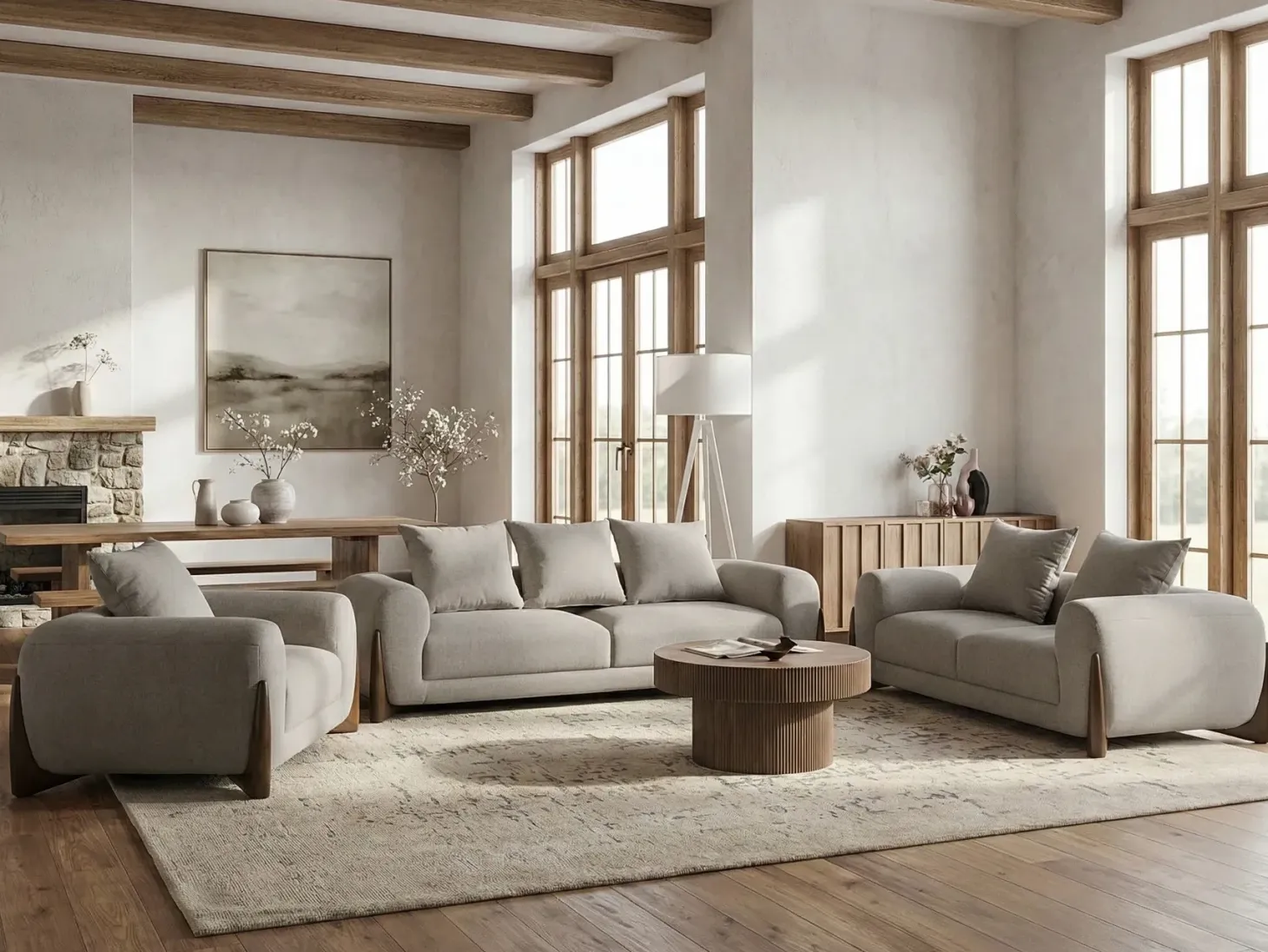 Sofasæt 6 personers VINLIDEN Brungrå