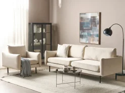 Sofasæt 4 personers VINTERBRO Velour Lys Beige