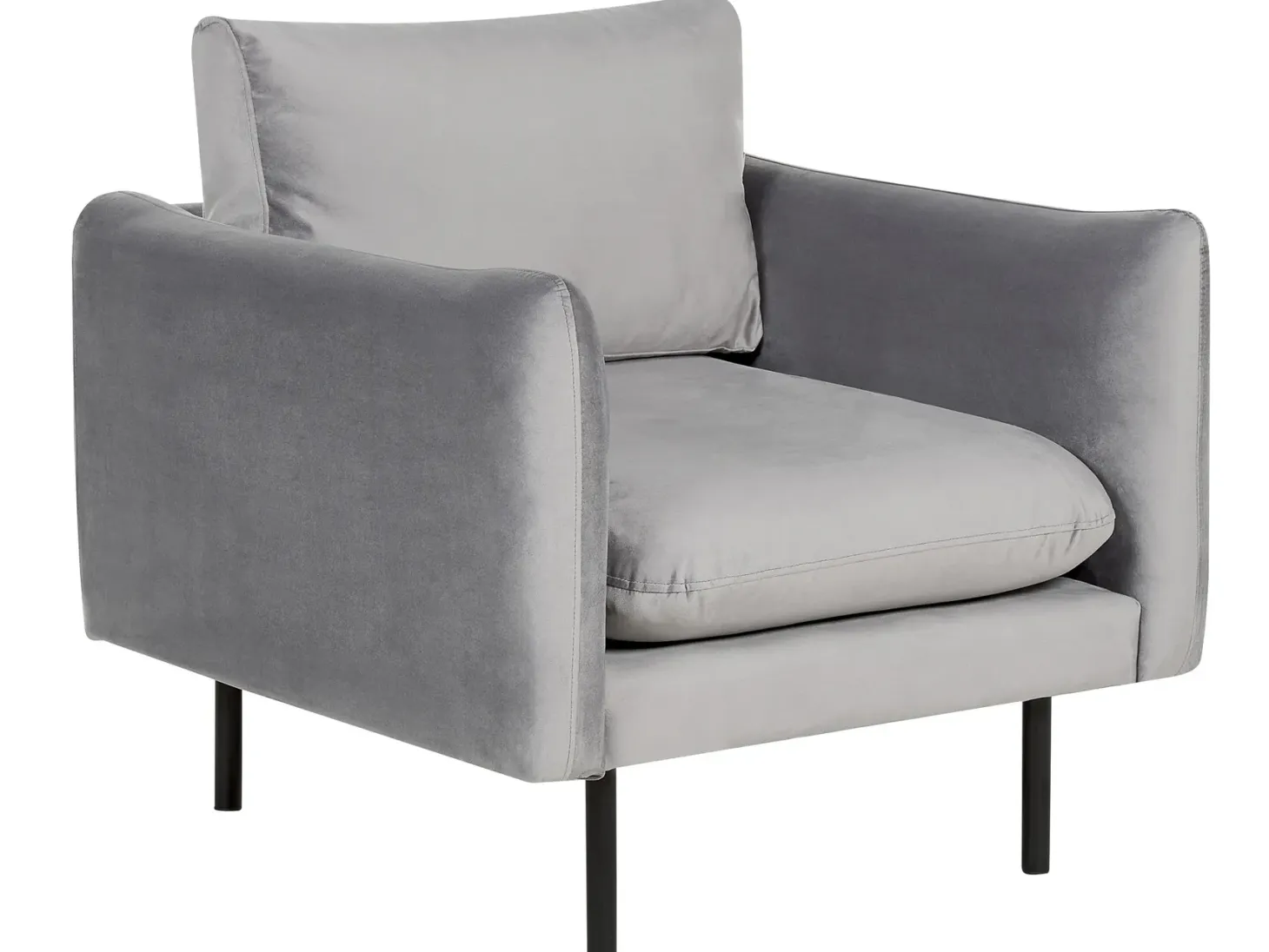 Sofasæt 5 personers VINTERBRO Velour Grå med fodskammel