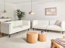 Sofasæt 5 personers VORGOD Boucle Cremehvid