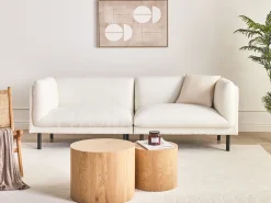 Sofasæt 5 personers VORGOD Boucle Cremehvid