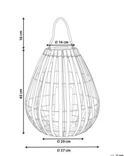 Solcelledrevet lanterne LUFUPA 61 cm Mørkebrun