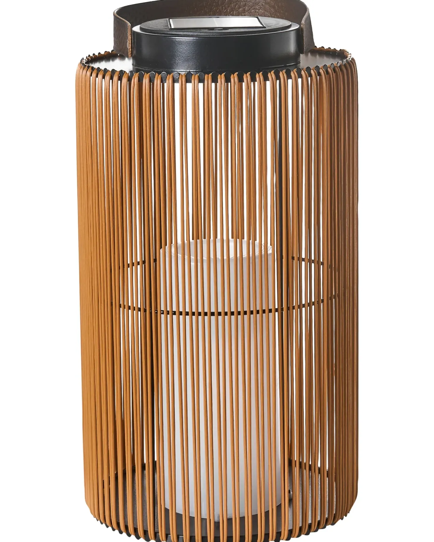Solcelledrevet lanterne MACHILI 53 cm Brun
