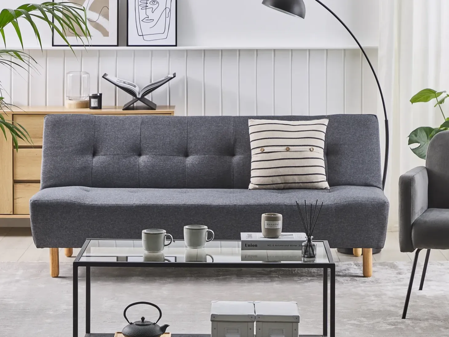 Sovesofa 3 personers ALSTEN Mørkegrå