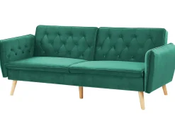 Sovesofa 2 personers BARDU Velour Mørkegrøn