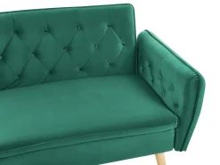 Sovesofa 2 personers BARDU Velour Mørkegrøn