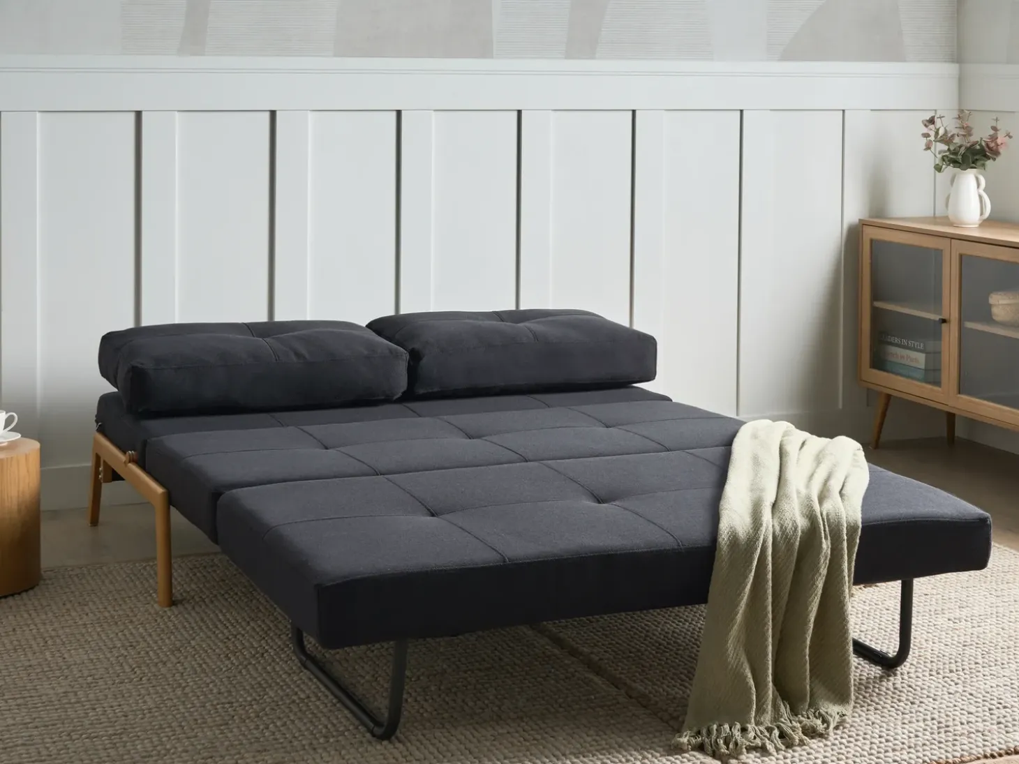Sovesofa 2 personers EDLAND Sort
