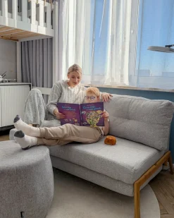Sovesofa 2 personers EDLAND Lysegrå