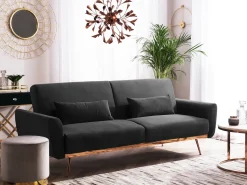 Sovesofa 3 personers EINA Velour Sort