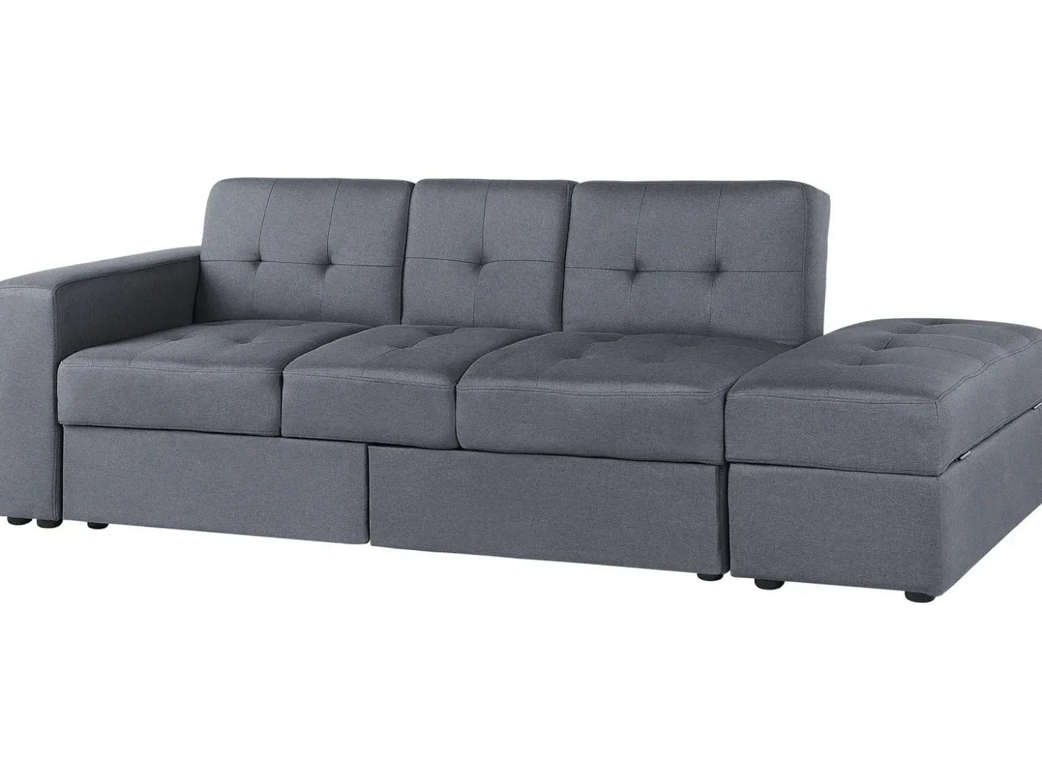 Sovesofa 3 personers FALSTER Mørkegrå med opbevaring
