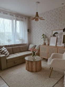 Sovesofa 3 personers FALSTER Beige med opbevaring