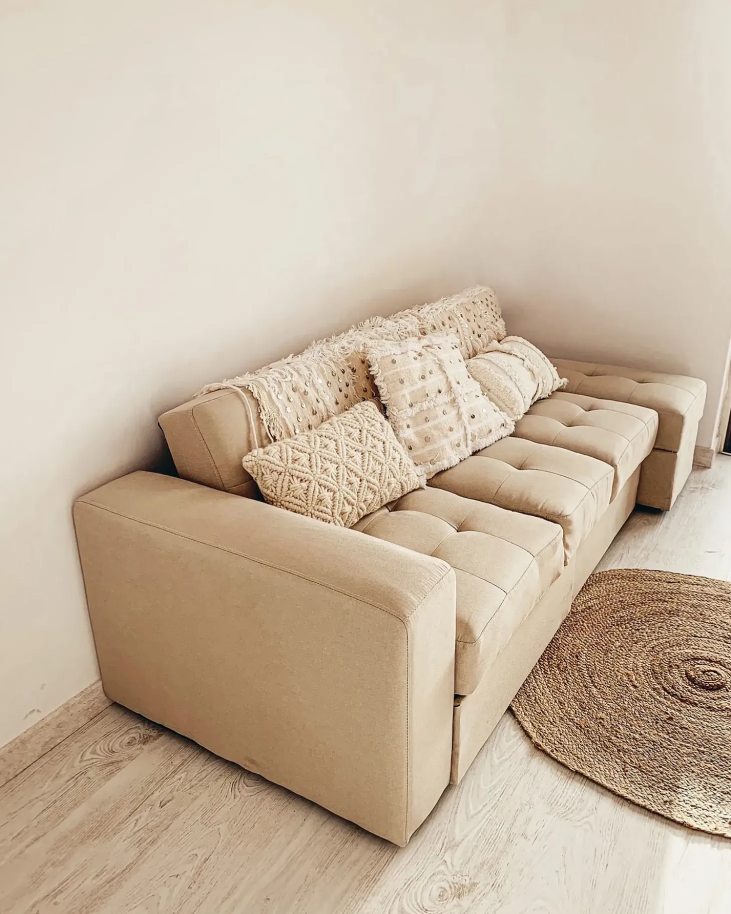 Sovesofa 3 personers FALSTER Beige med opbevaring