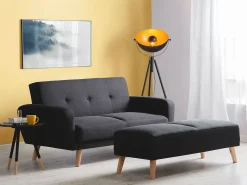 Sovesofa 2 personers FLORLI Sort
