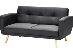 Sovesofa 2 personers FLORLI Sort