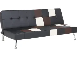 Sovesofa 3 personers OLSKER Kunstlæder Sort