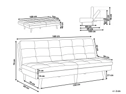 Sovesofa 3 personers RONNE Turkis