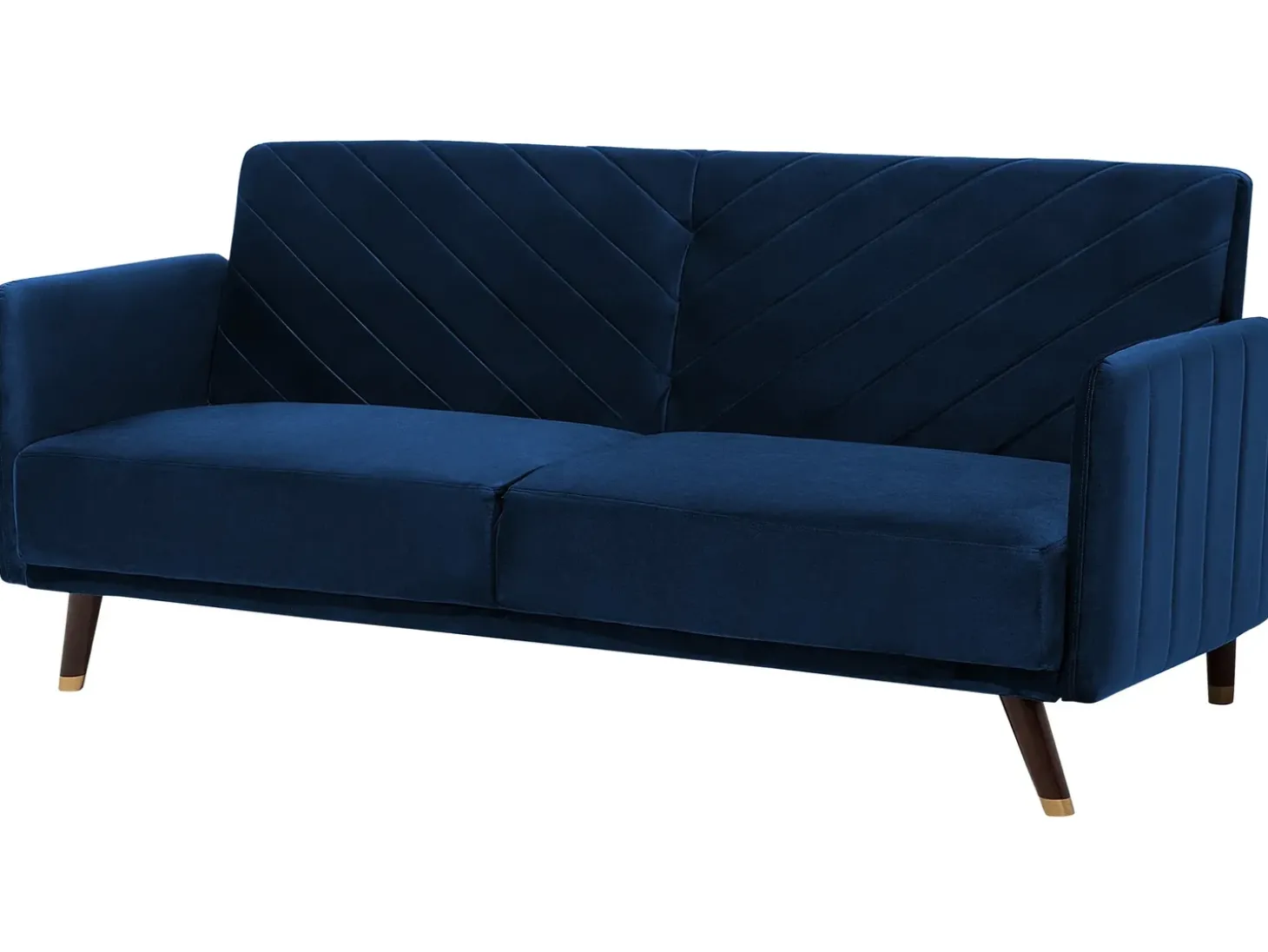 Sovesofa 3 personers SENJA Velour Navy Blå