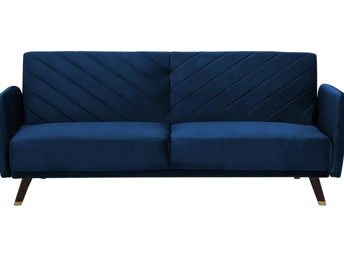 Sovesofa 3 personers SENJA Velour Navy Blå