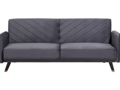 Sovesofa 3 personers SENJA Velour Grå