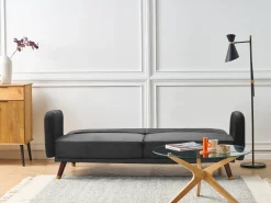Sovesofa 3 personers SENJA Velour Sort