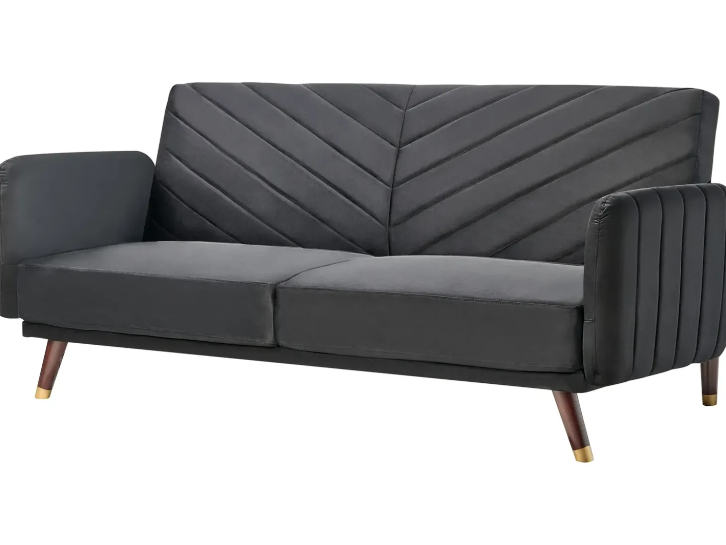 Sovesofa 3 personers SENJA Velour Sort