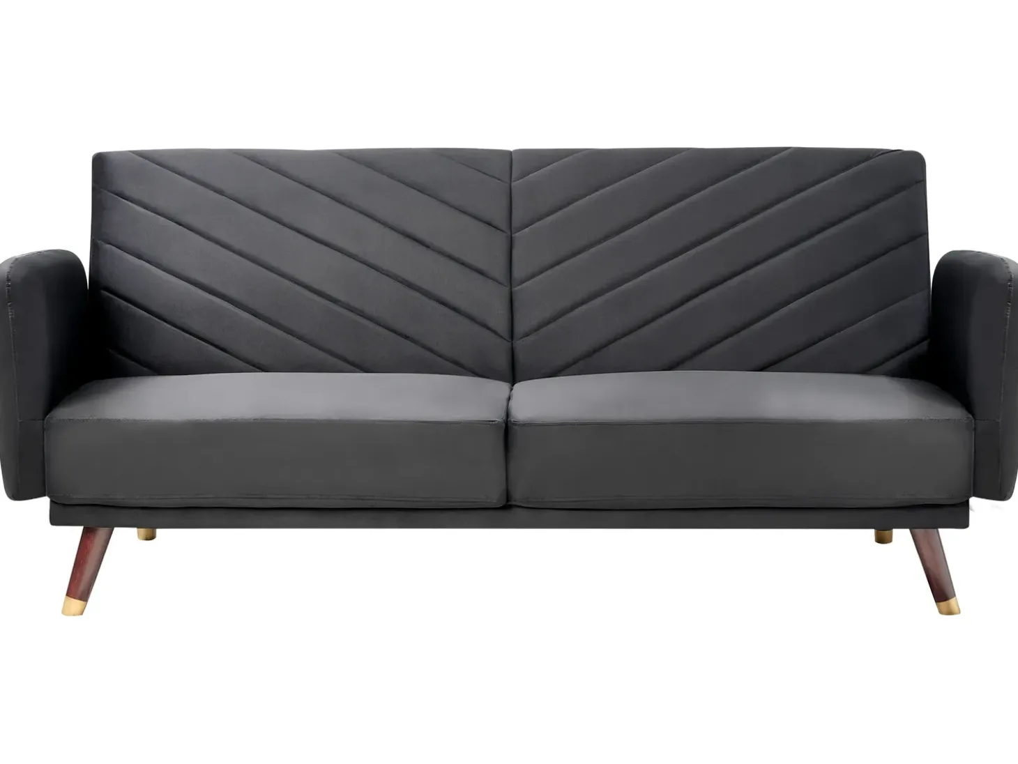 Sovesofa 3 personers SENJA Velour Sort