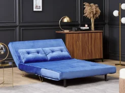 Sovesofa 2 personers VESTFOLD Velour Navy Blå