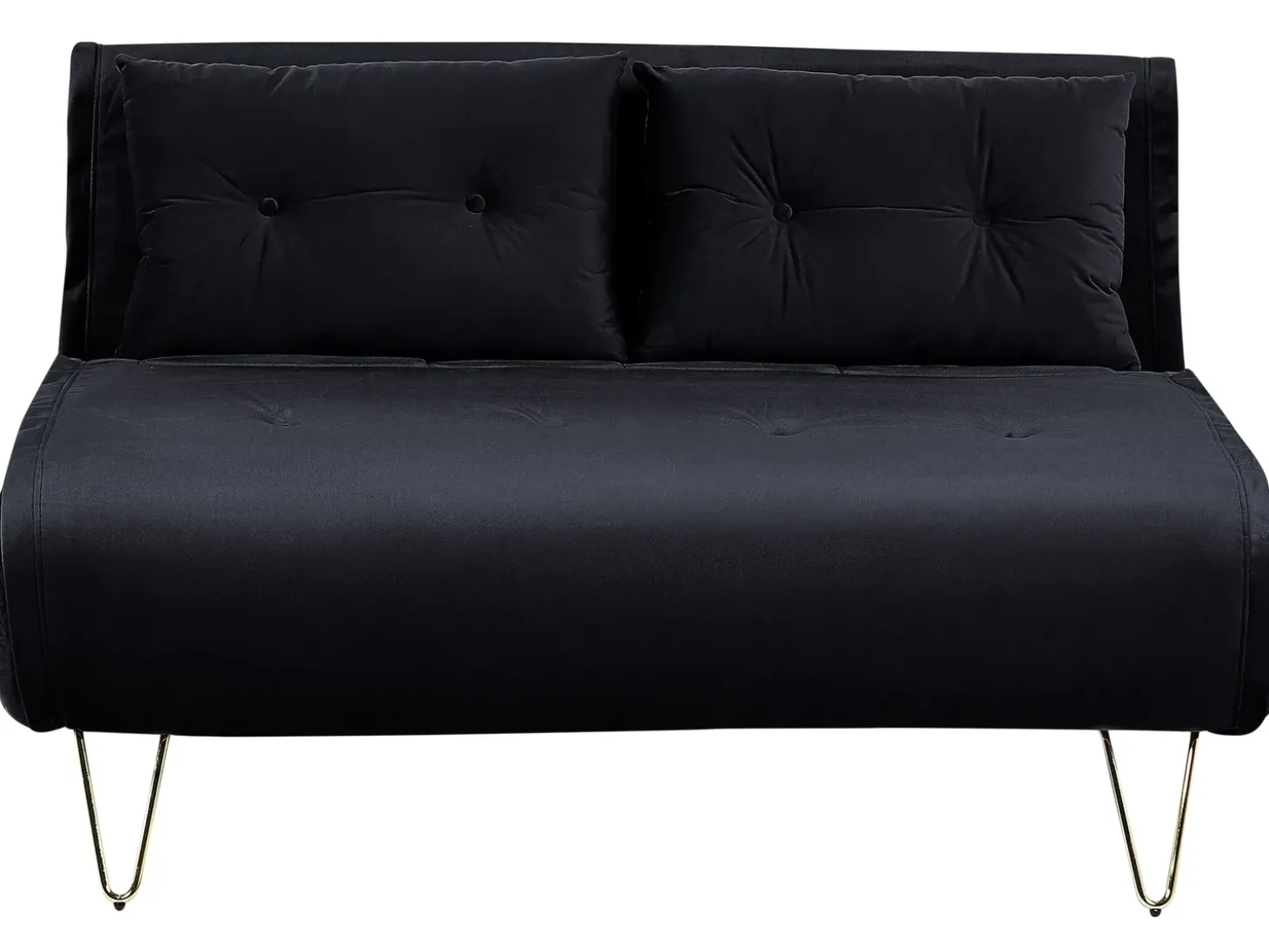 Sovesofa 2 personers VESTFOLD Velour Sort