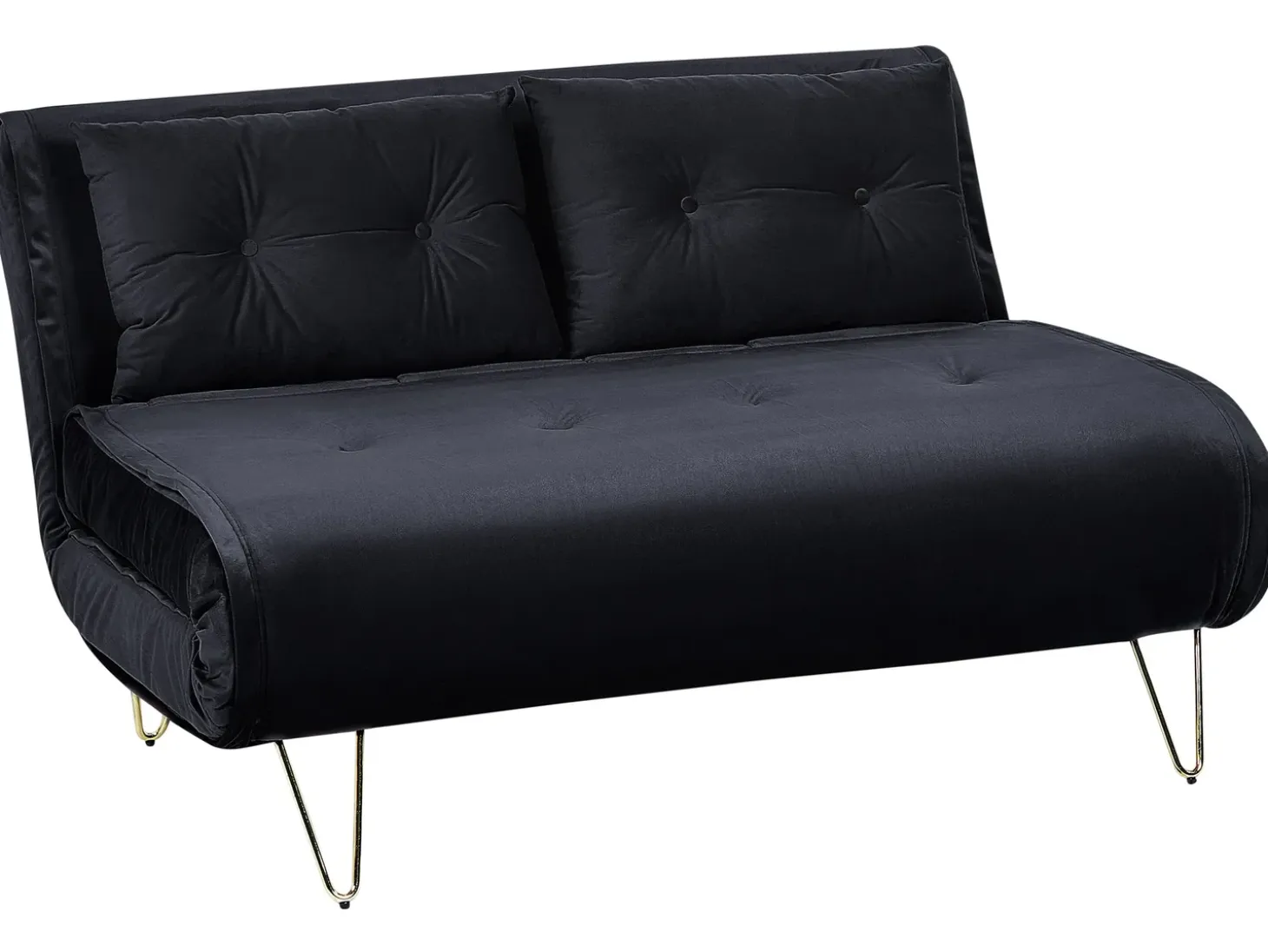 Sovesofa 2 personers VESTFOLD Velour Sort