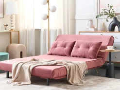 Sovesofa 2 personers VESTFOLD Velour Lyserød