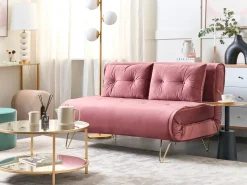 Sovesofa 2 personers VESTFOLD Velour Lyserød
